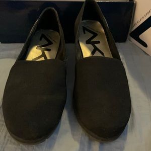 Anne Klein black slip on shoes